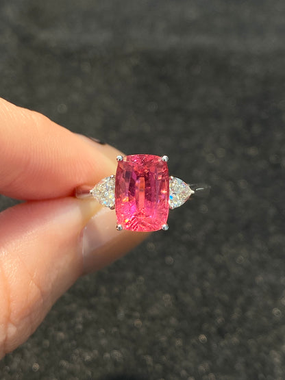 Natural Pink Tourmaline 3.40ct Ring
