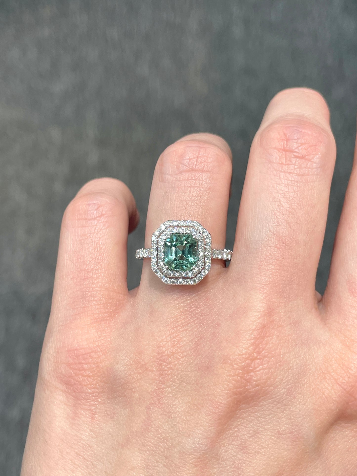 Natural Green Tourmaline 1.69ct Ring