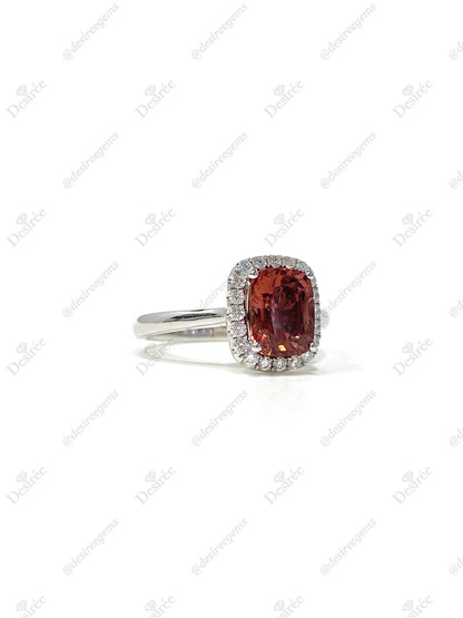 Natural Orange Spinel 1.70ct Ring