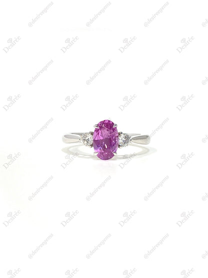 Natural Pink Sapphire 1.15ct Ring