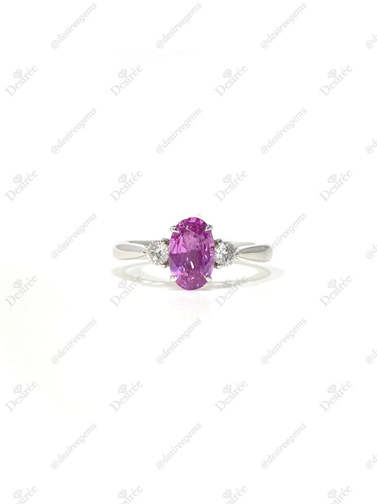 Natural Pink Sapphire 1.15ct Ring