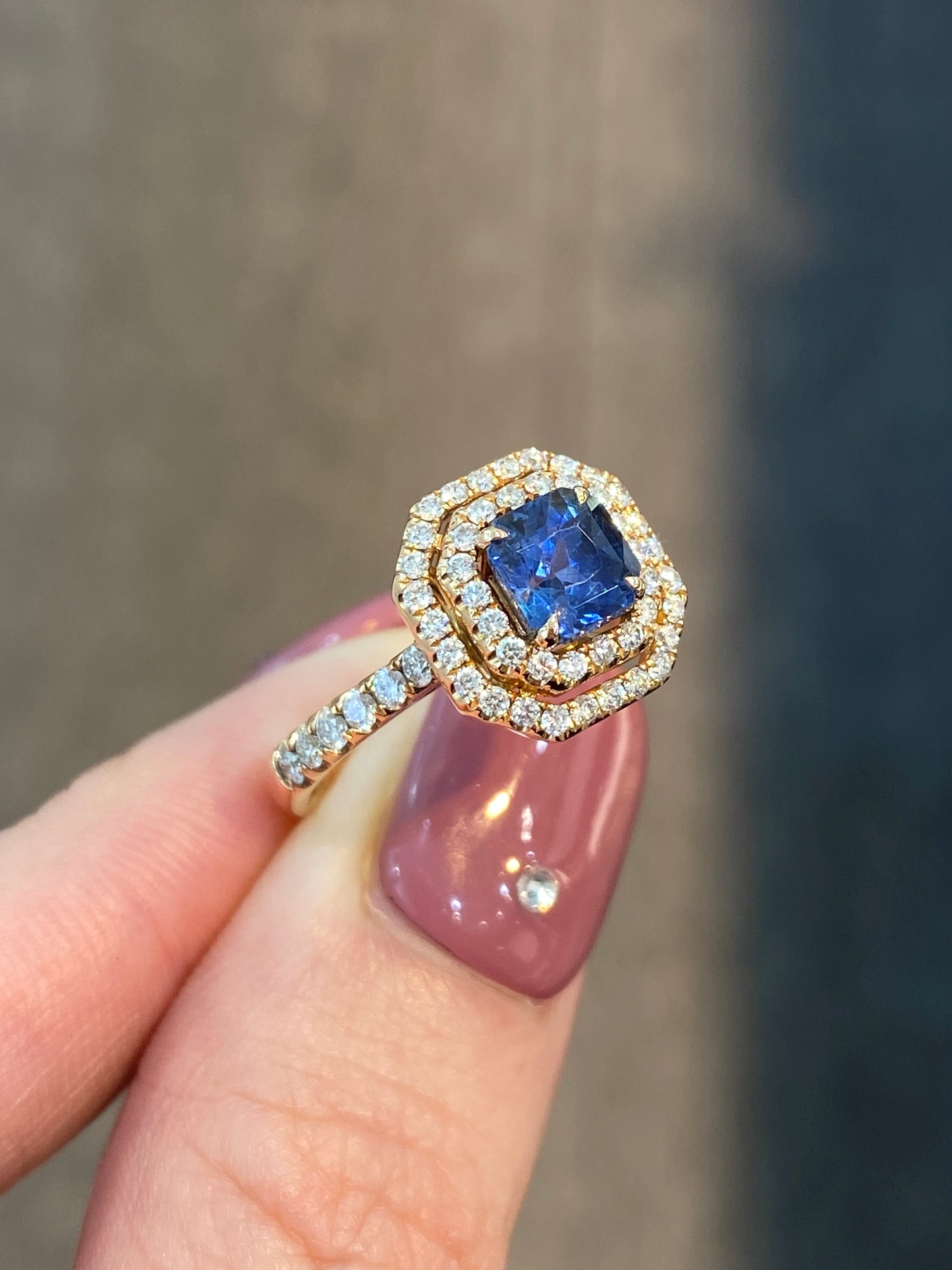 Natural Blue Sapphire 1.21ct Ring