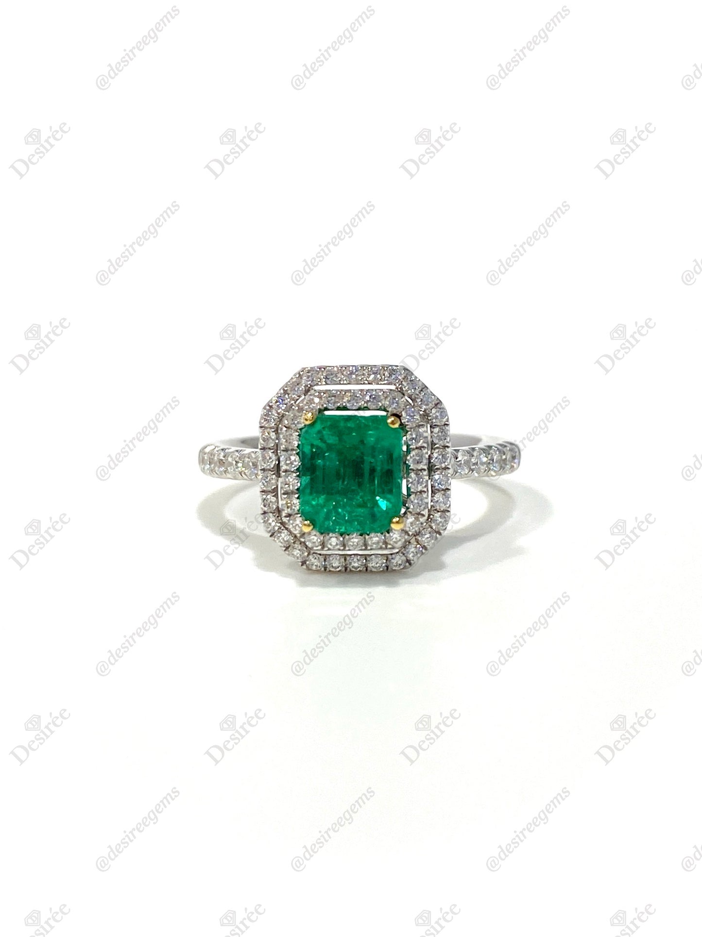 Natural Colombian Emerald 1.04ct Ring