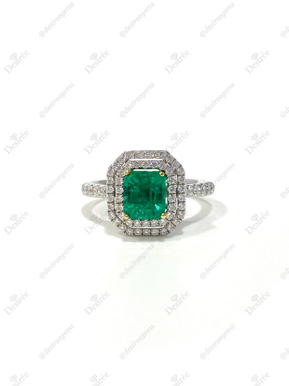 Natural Colombian Emerald 1.04ct Ring