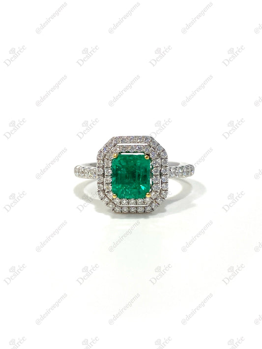Natural Colombian Emerald 1.04ct Ring