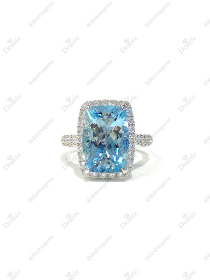 Natural Aquamarine 4.56ct Ring