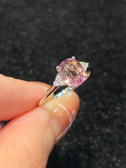 Natural Pink Tourmaline 1.49ct Ring