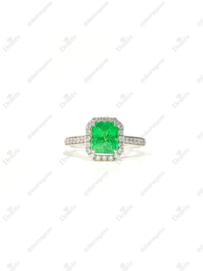 Natural Green Garnet 1.55ct Ring
