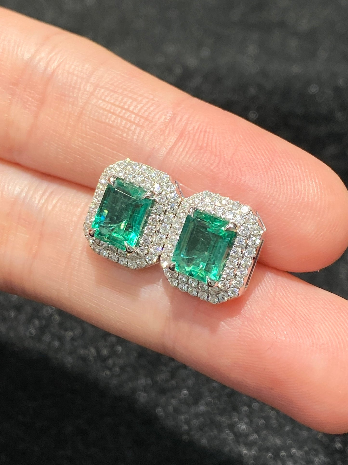 Natural Emerald 2.40ct Earrings