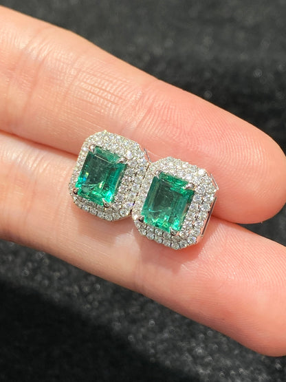 Natural Emerald 2.40ct Earrings