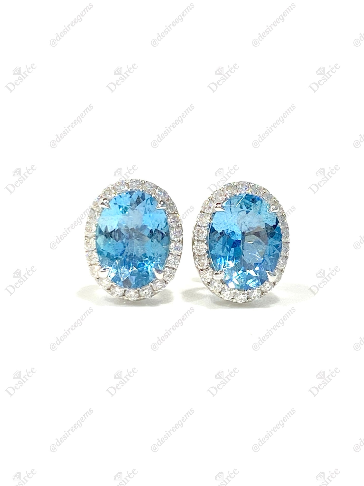 Natural Aquamarine Earrings 2.70ct