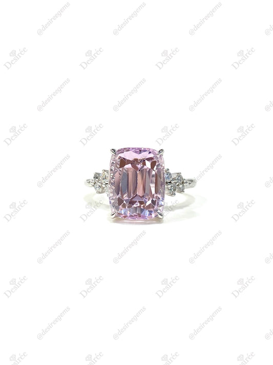 Natural Kunzite 7.08ct Ring
