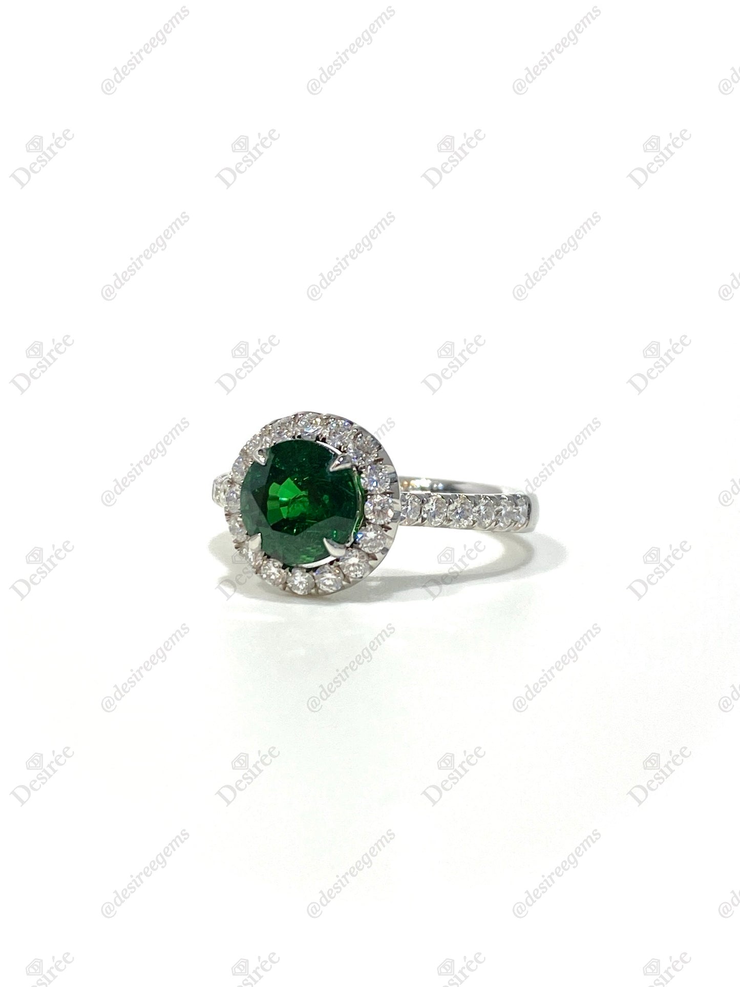 Natural Green Garnet Tsavorite 1.60ct Ring