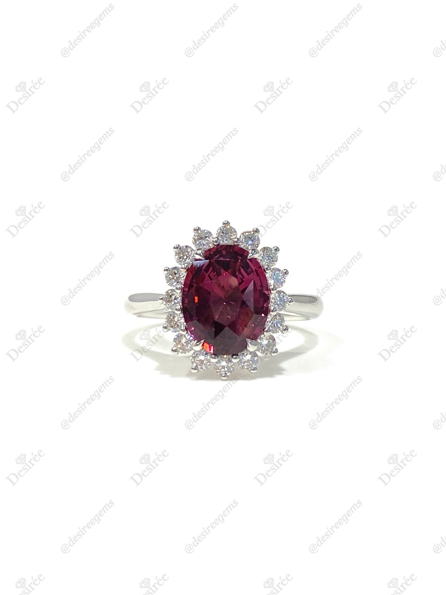 Natural Purple Spinel 2.24ct Ring