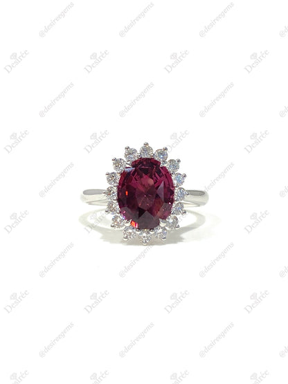 Natural Purple Spinel 2.24ct Ring