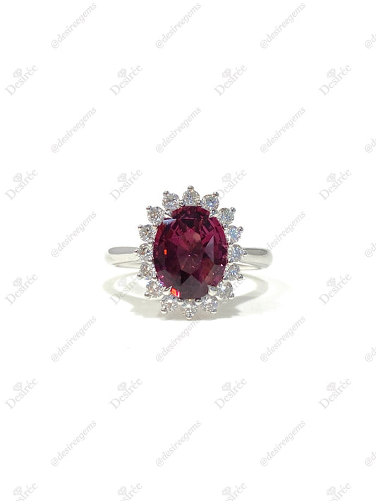 Natural Purple Spinel 2.24ct Ring