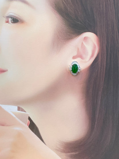 Natural Type A Jadeite Earrings