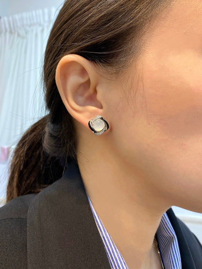 Natural Type A Icy Jadeite Earrings