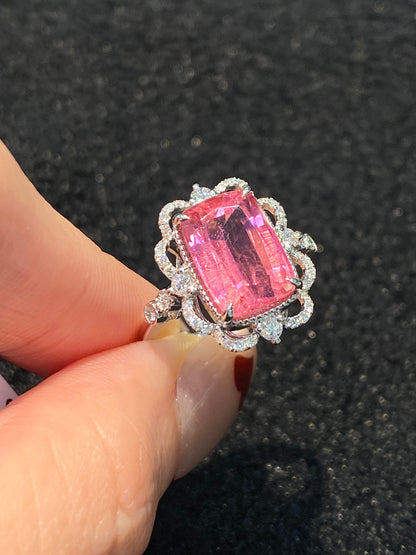 Natural Pink Tourmaline 3.77ct Ring