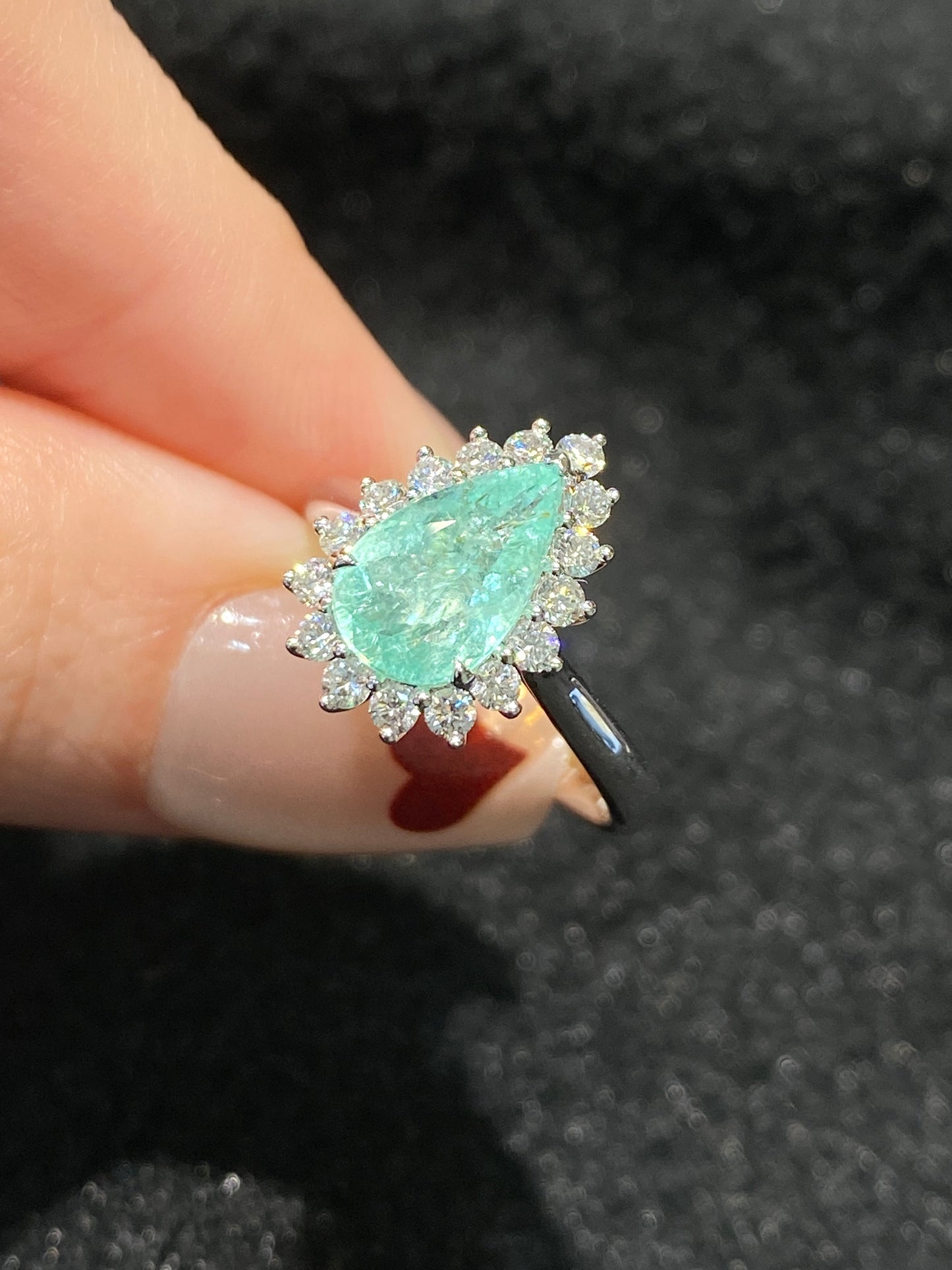 Natural Paraiba Tourmaline 1.49ct Ring