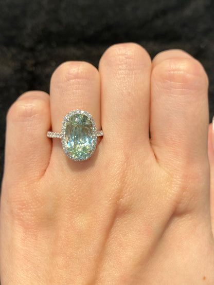 Natural Green Tourmaline 4.36ct Ring