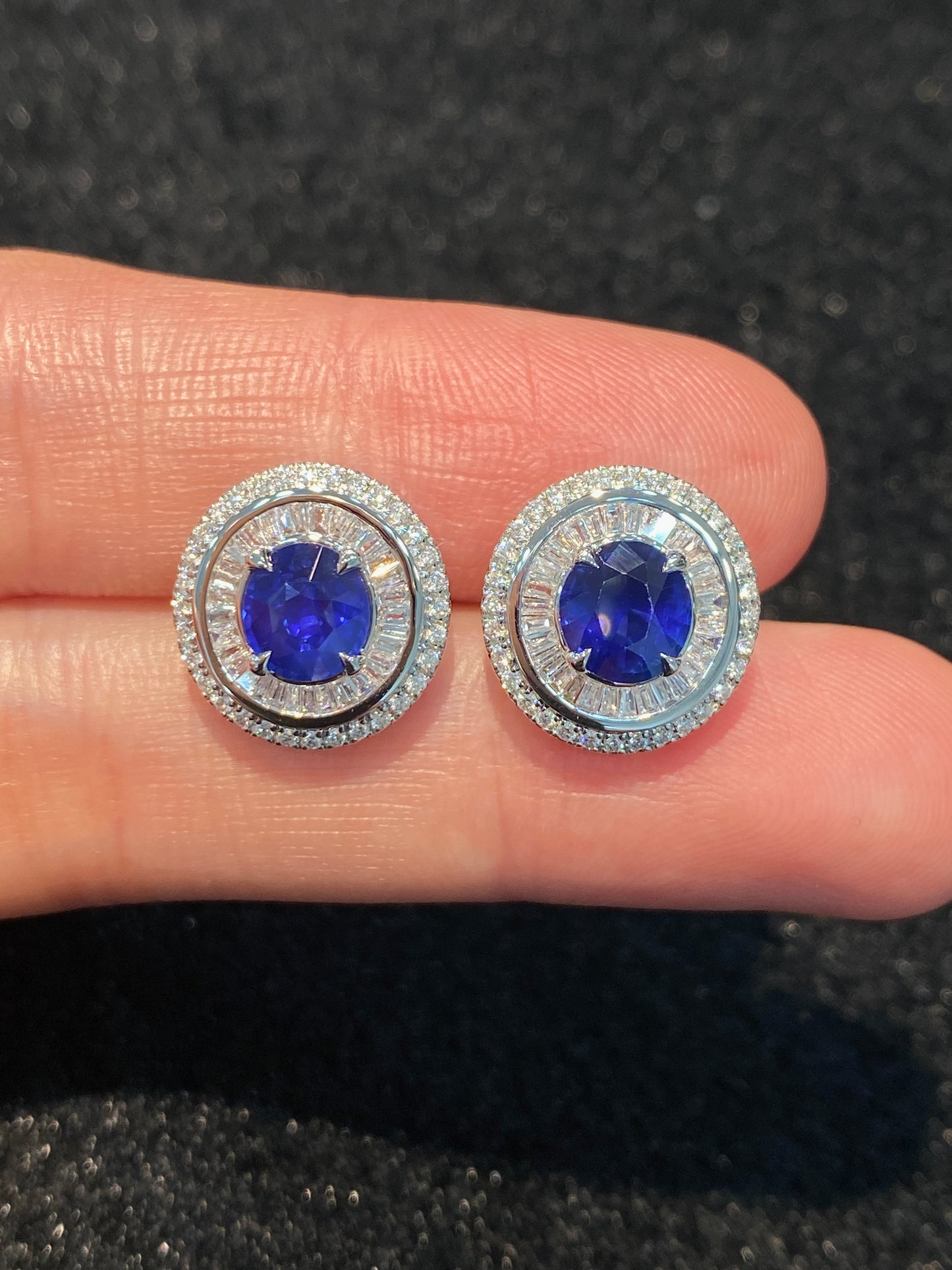 Natural Blue Sapphire Earrings 2.00ct