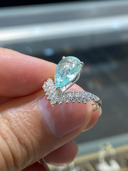 Natural Paraiba Tourmaline 1.67ct Ring