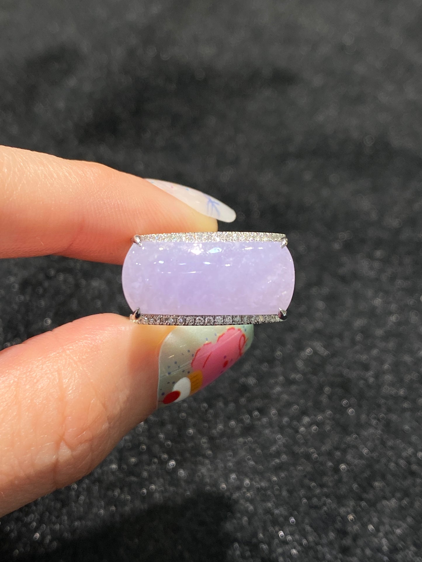 Natural Type A Lavender Jadeite Ring