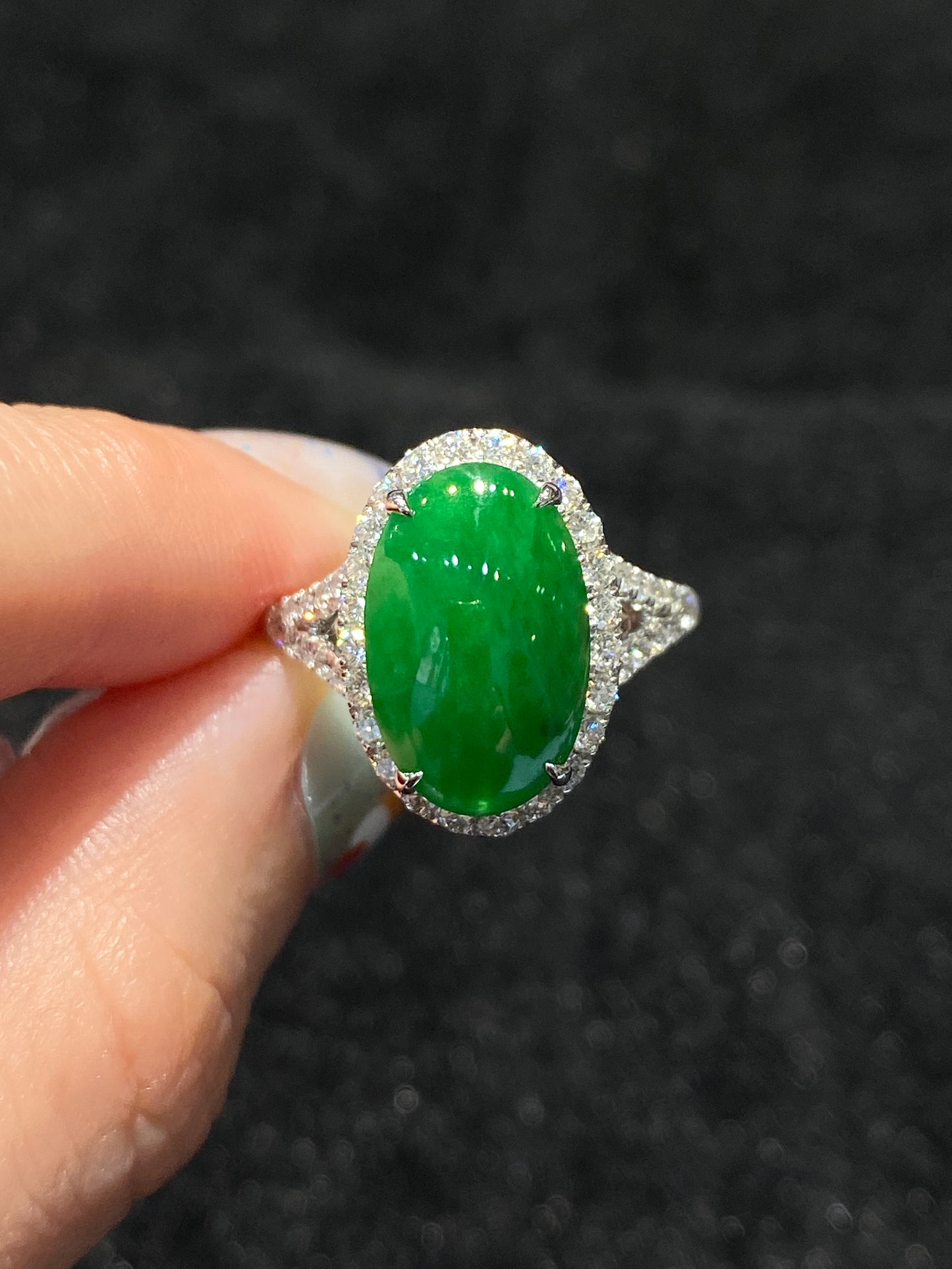 Natural Type A Jadeite Ring