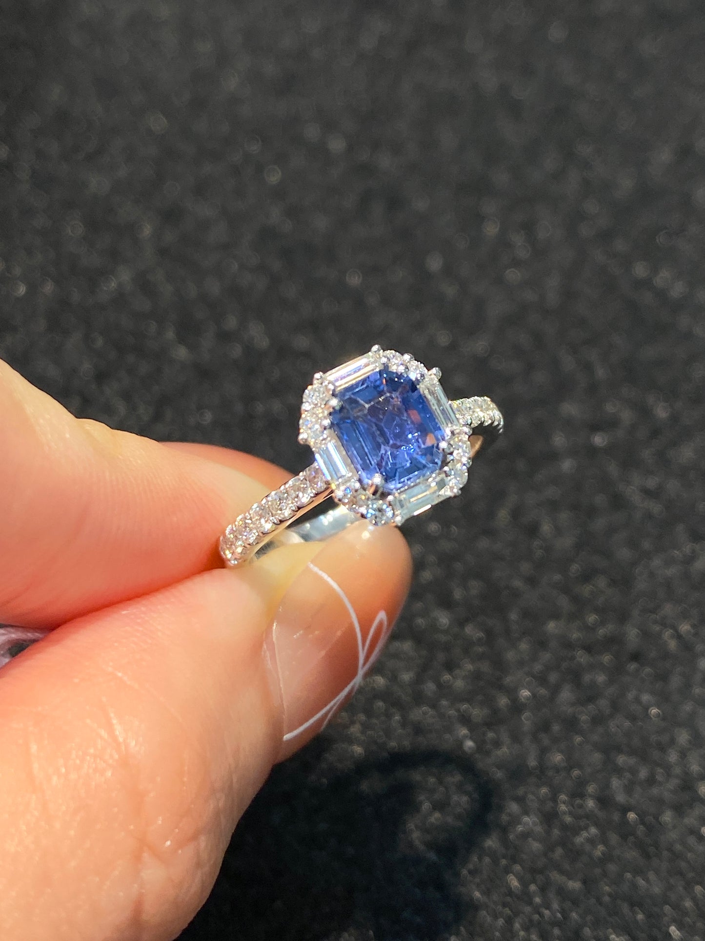 Natural Blue Sapphire 1.22ct Ring