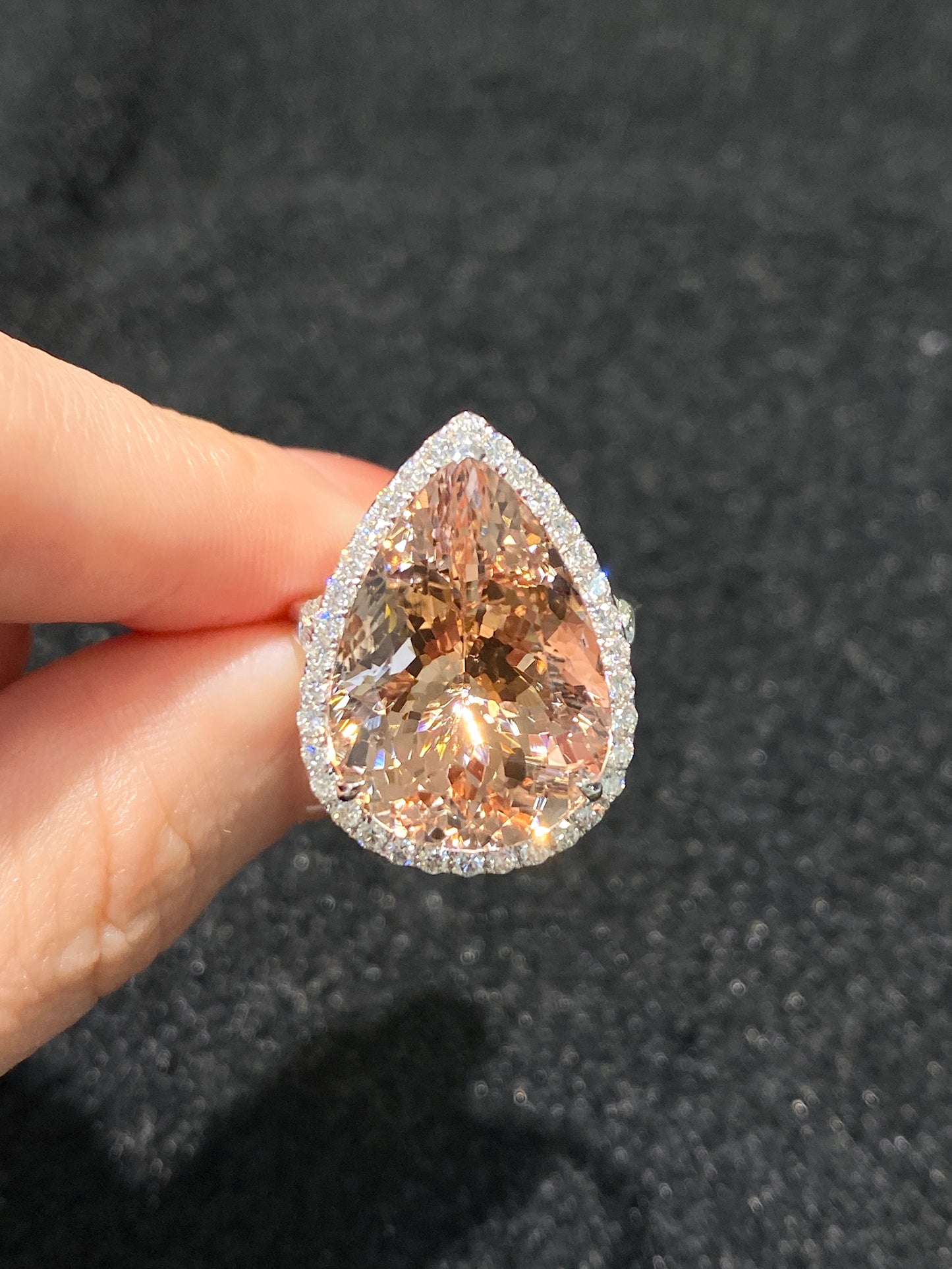 Natural Morganite 13.56ct Ring