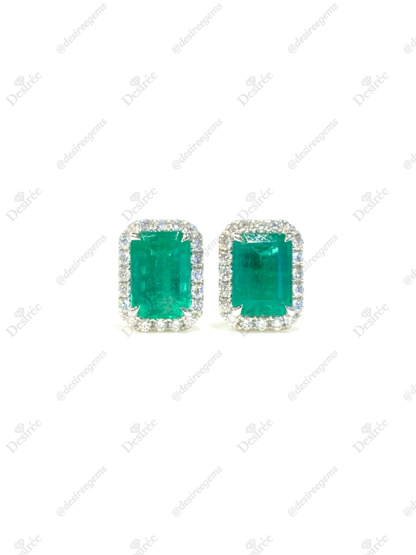 Natural Emerald 3.41ct Earrings