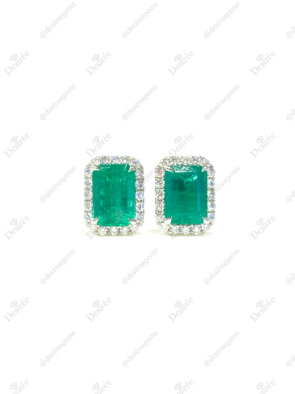 Natural Emerald 3.41ct Earrings