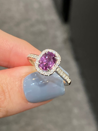 Natural Purple Sapphire 1.15ct Ring