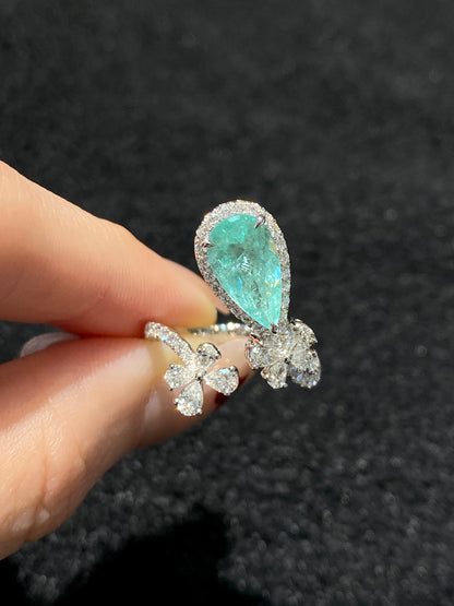 Natural Paraiba Tourmaline 1.88ct Ring