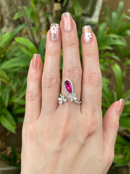 Natural Unheated Pigeon’s Blood Ruby 1.22ct Ring