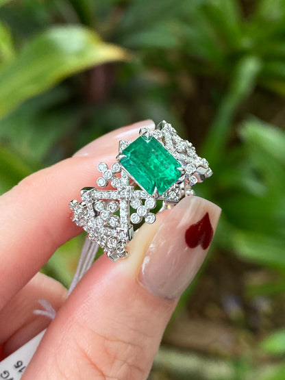 Natural Emerald 1.62ct Ring
