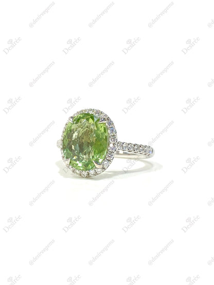Natural Green Tourmaline 3.65ct Ring