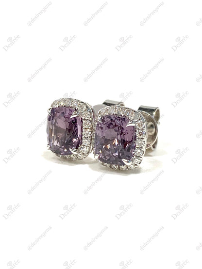 Natural Purple Spinel 2.21ct Earrings