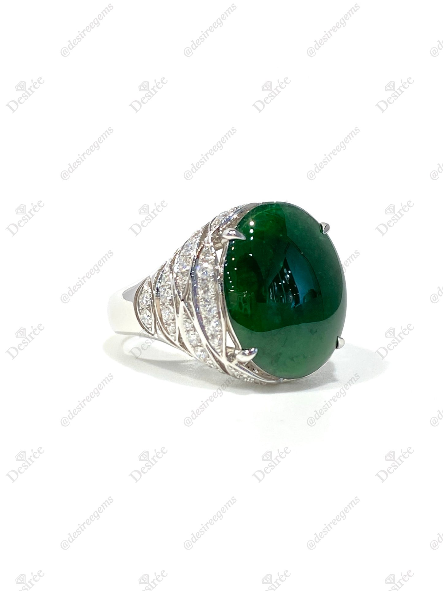 Natural Type A Jadeite Ring