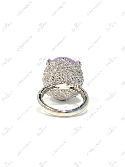 Natural Type A Lavender Jadeite Ring