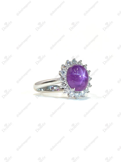 Natural Unheated Star Sapphire 3.12ct Ring