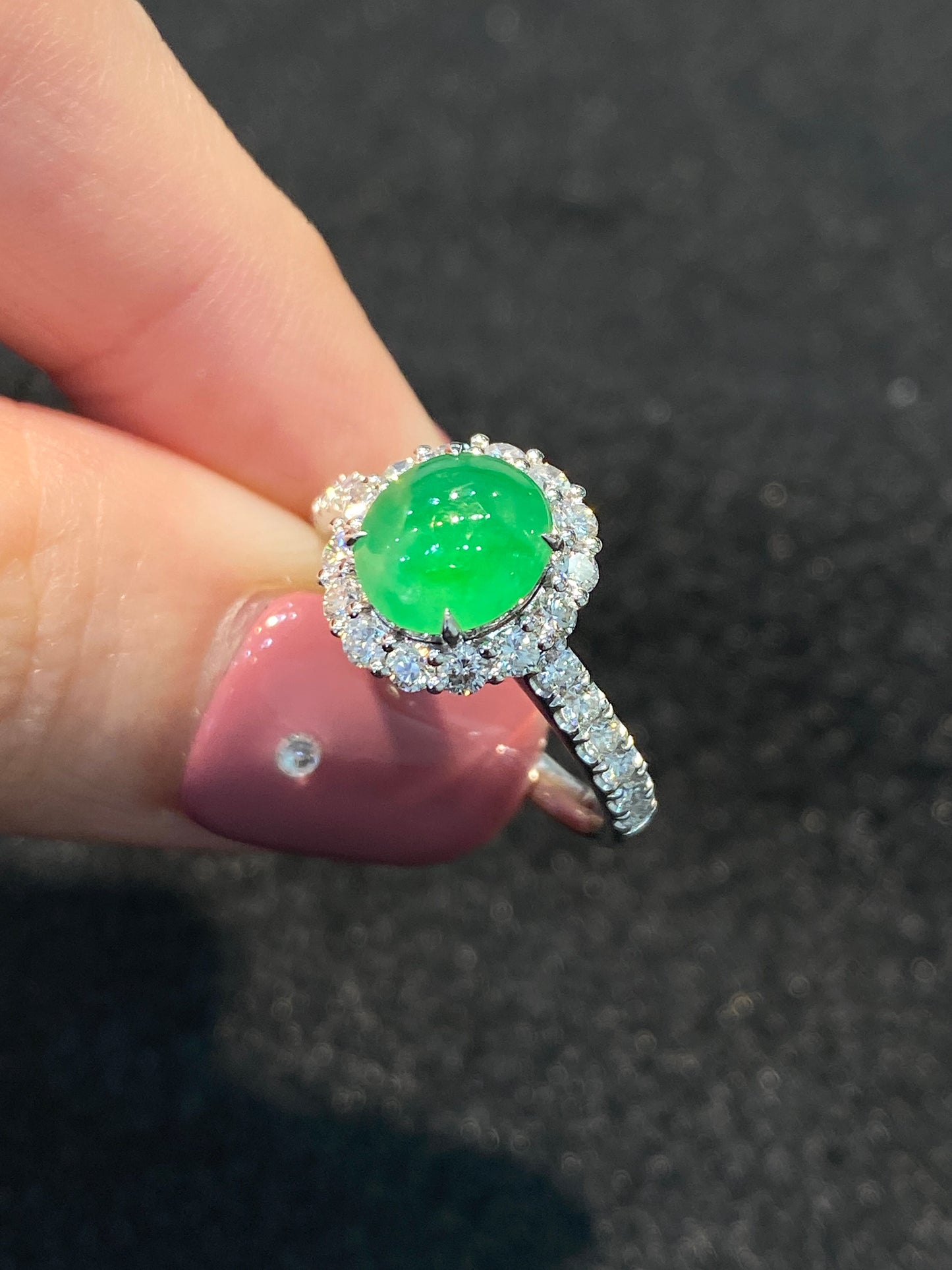 Natural Type A Jadeite Ring