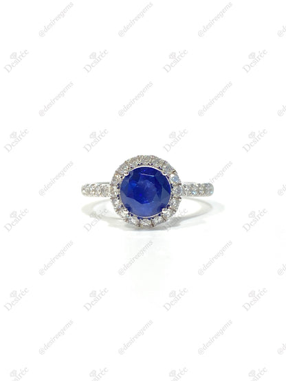 Natural Blue Sapphire 1.78ct Ring