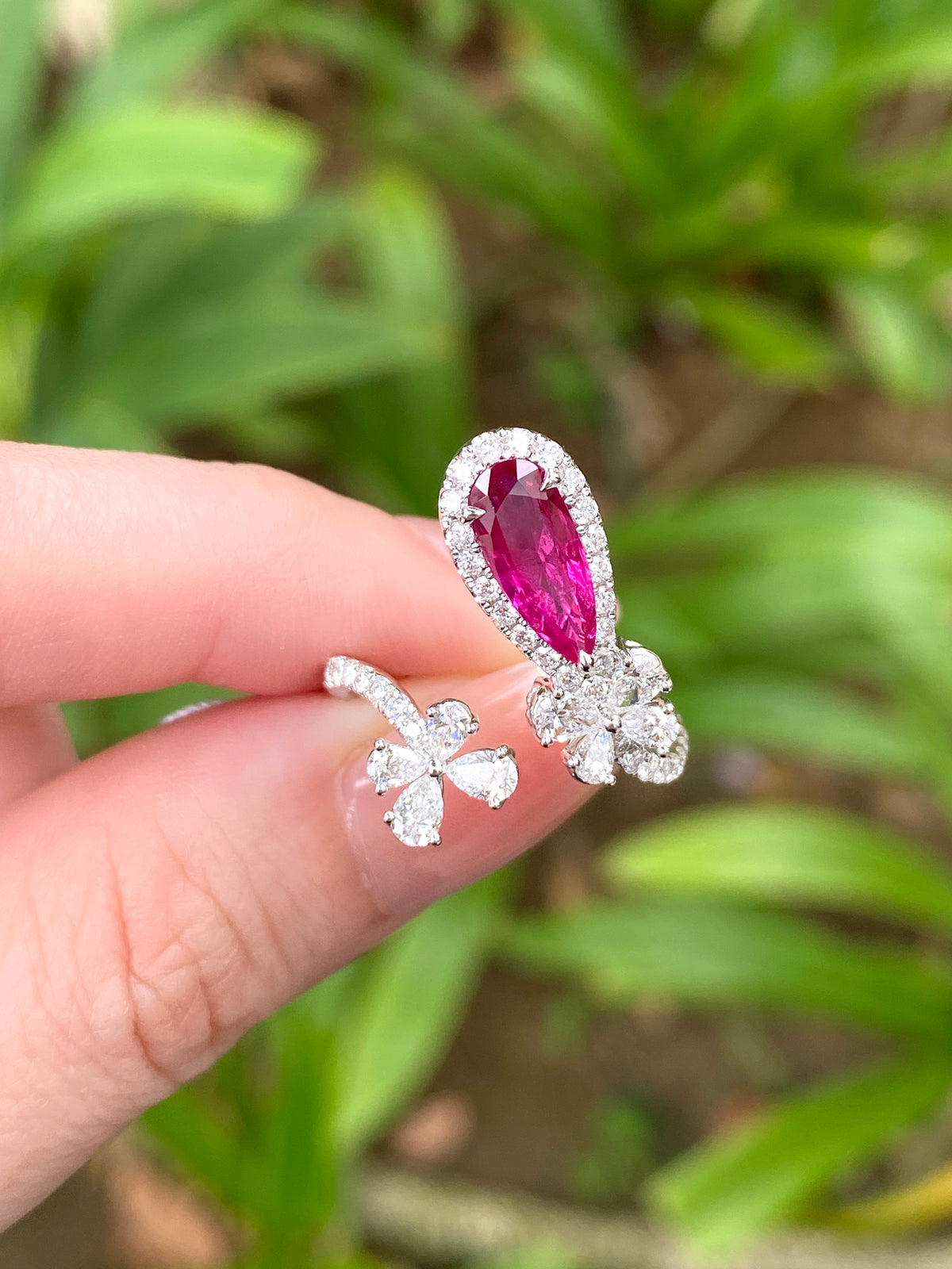 Natural Unheated Pigeon’s Blood Ruby 1.22ct Ring