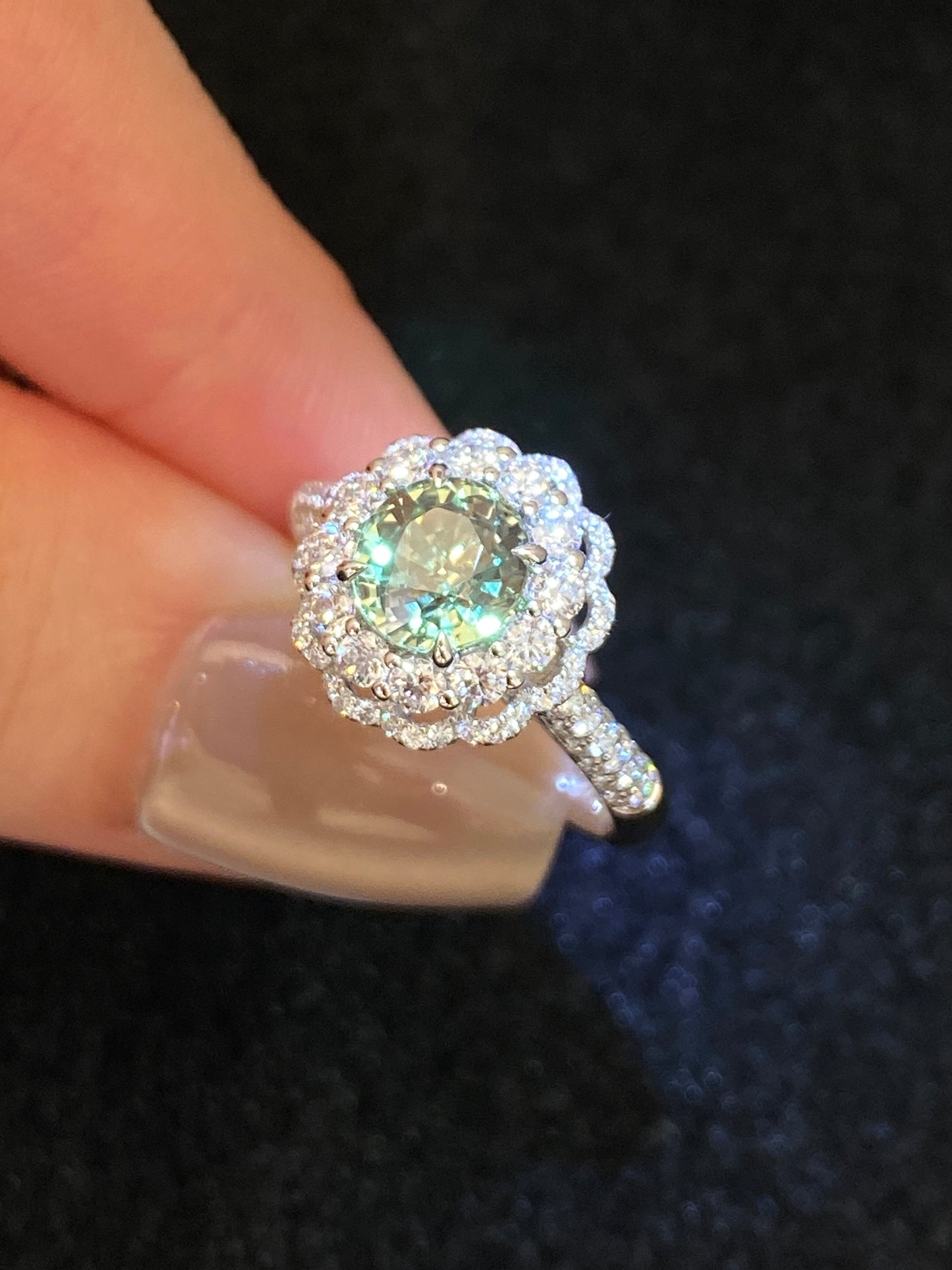 Natural Color Change Alexandrite 1.42ct Ring