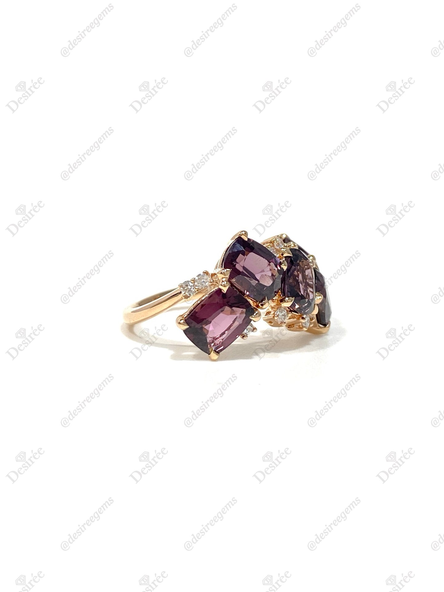 Natural Purple Spinel 5.03ct Ring