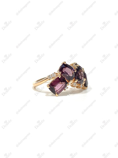 Natural Purple Spinel 5.03ct Ring