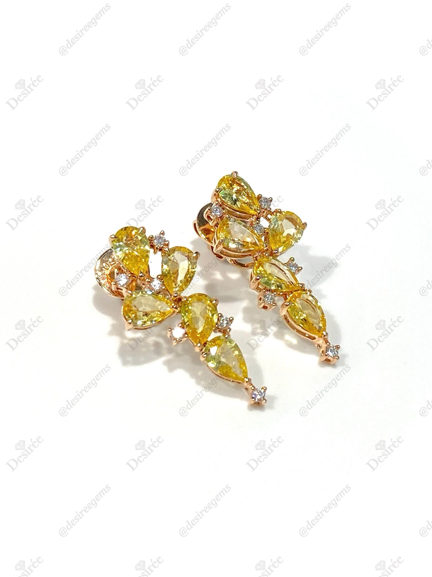 Natural Yellow Sapphire 4.05ct Earrings