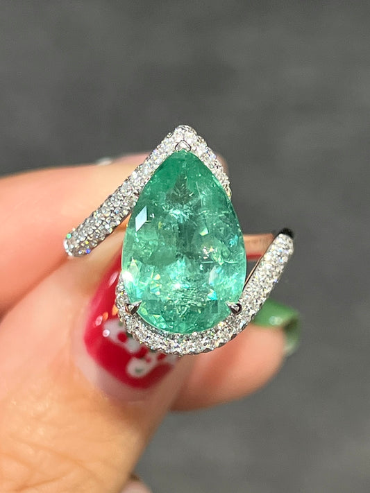 Natural Paraiba Tourmaline 5.56ct Ring